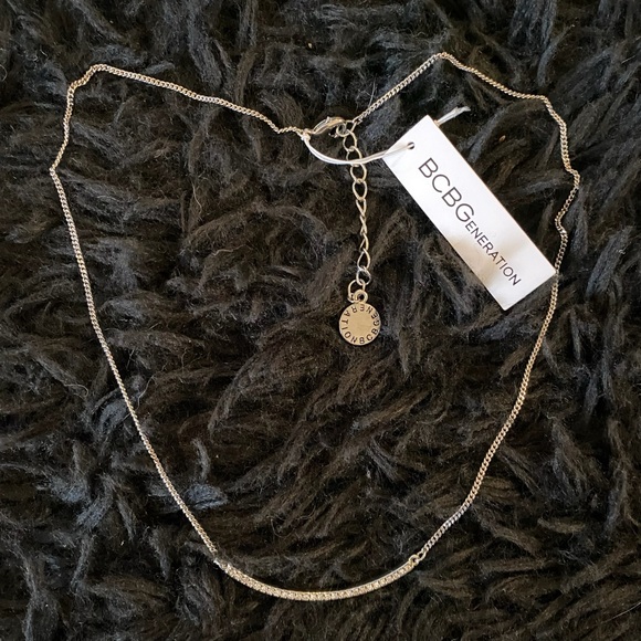 BCBGeneration Silver Shiny Necklace NWT - Picture 9 of 9